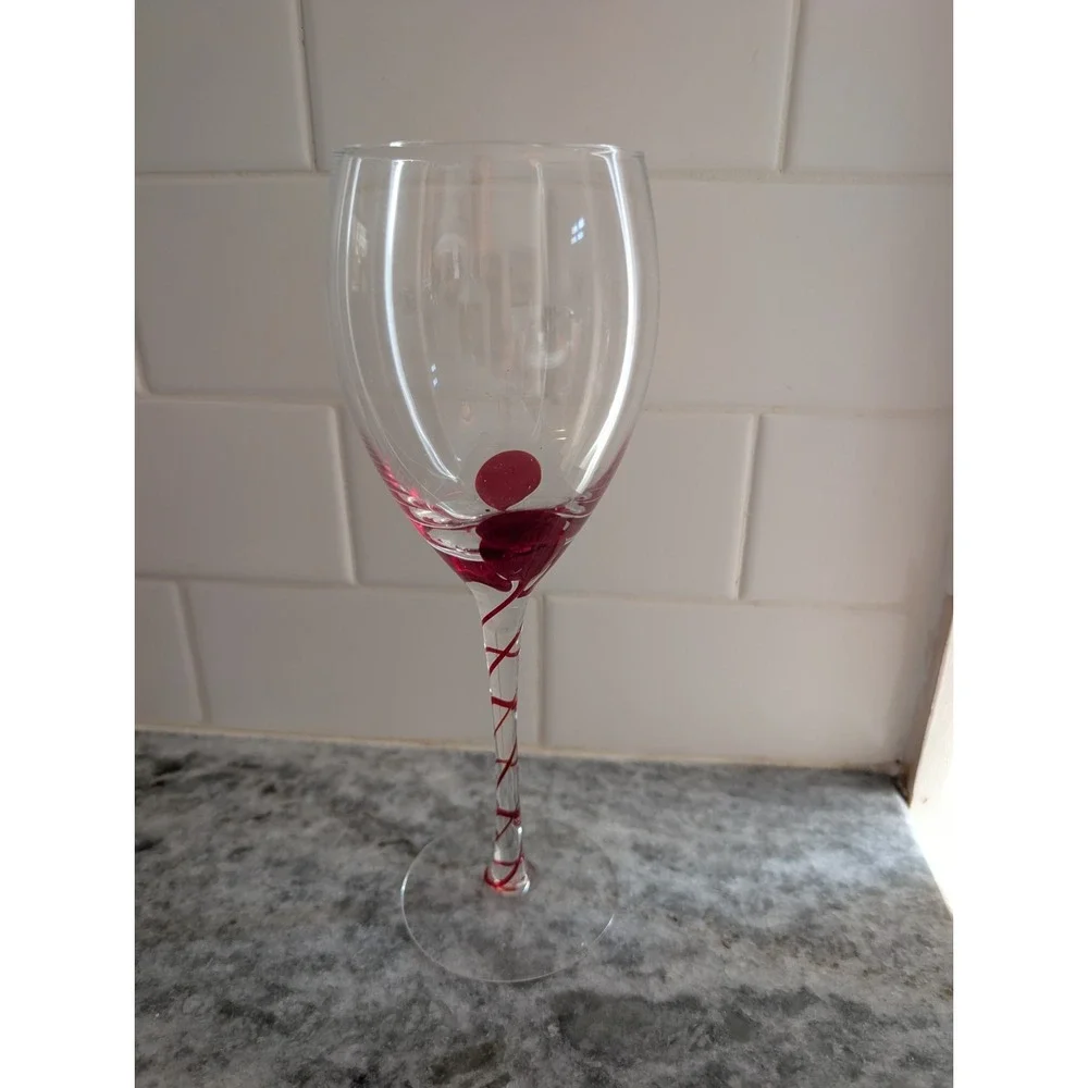 Pier 1 Import Clear Wine Glass 9